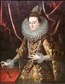 Isabella Clara Eugenia of Spain 1599, painting by Juan Pantoja de la Cruz