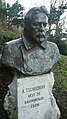 New bust of Anton Chekhov in Badenweiler, 1992