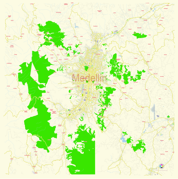 File:Medellin Colombia street map.svg