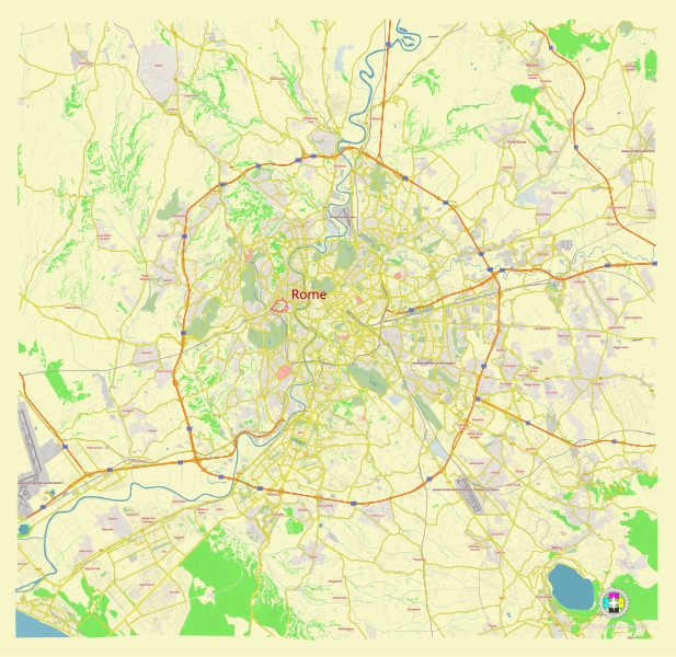 File:Rome Italy street map.svg