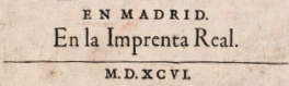 File:Imprint from Titlepage Libro primero Leyes de Indias 1596 (cropped).png