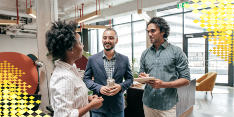 employers talking in a group