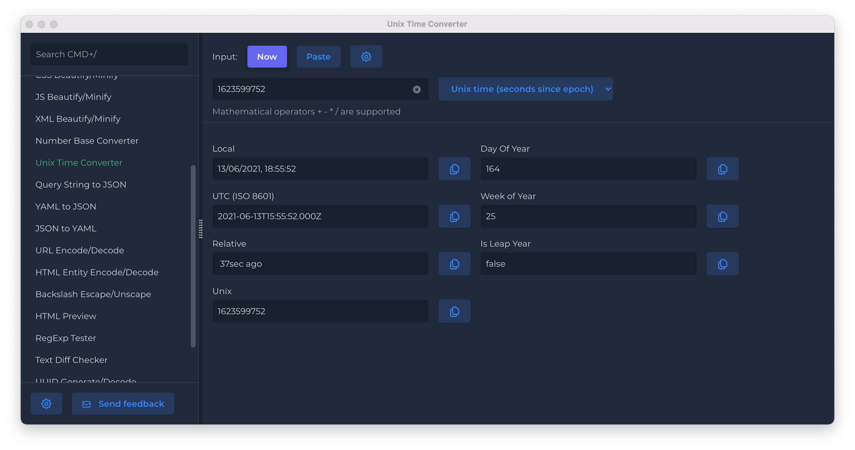 Unix Timestamp Conversion