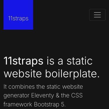 Screenshot of https://11straps.com/