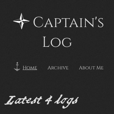 Screenshot of https://captain-log.netlify.app/