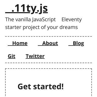 Screenshot of https://eleventy-dot-js-blog.netlify.app/