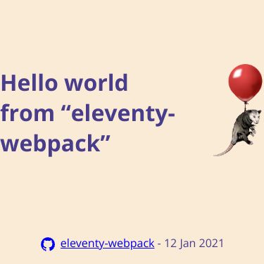 Screenshot of https://eleventy-webpack.netlify.app/