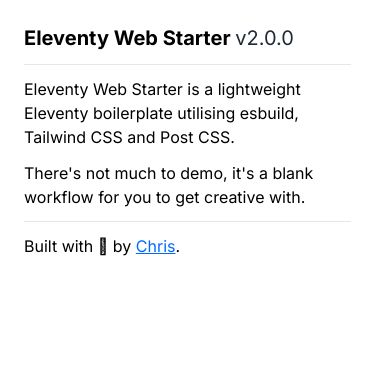 Screenshot of https://eleventywebstarter.netlify.app