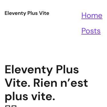 Screenshot of https://eleventyplusvite.netlify.app/