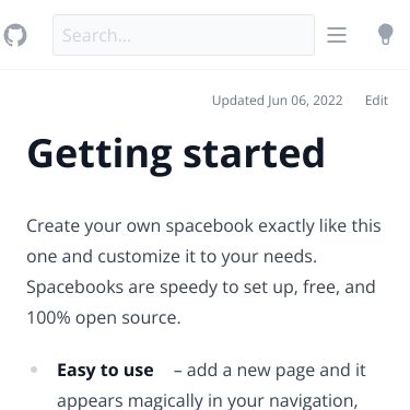 Screenshot of https://spacebook.app/