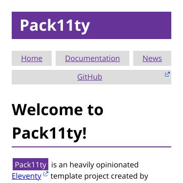 Screenshot of https://pack11ty.dev/