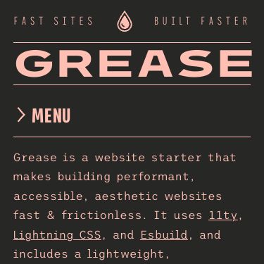 Screenshot of https://web-grease.netlify.app/