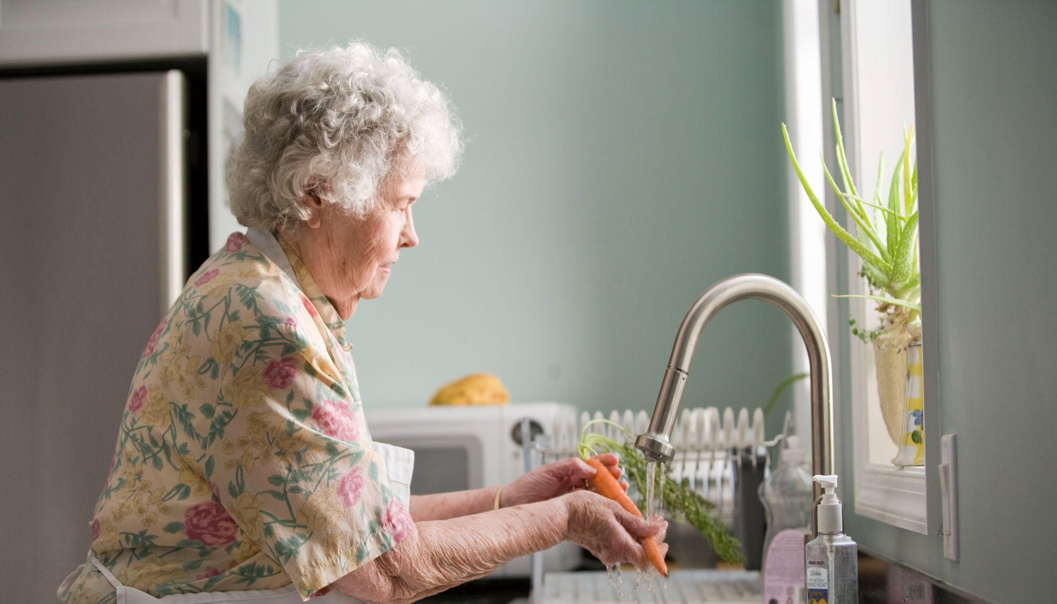 woman with carrots