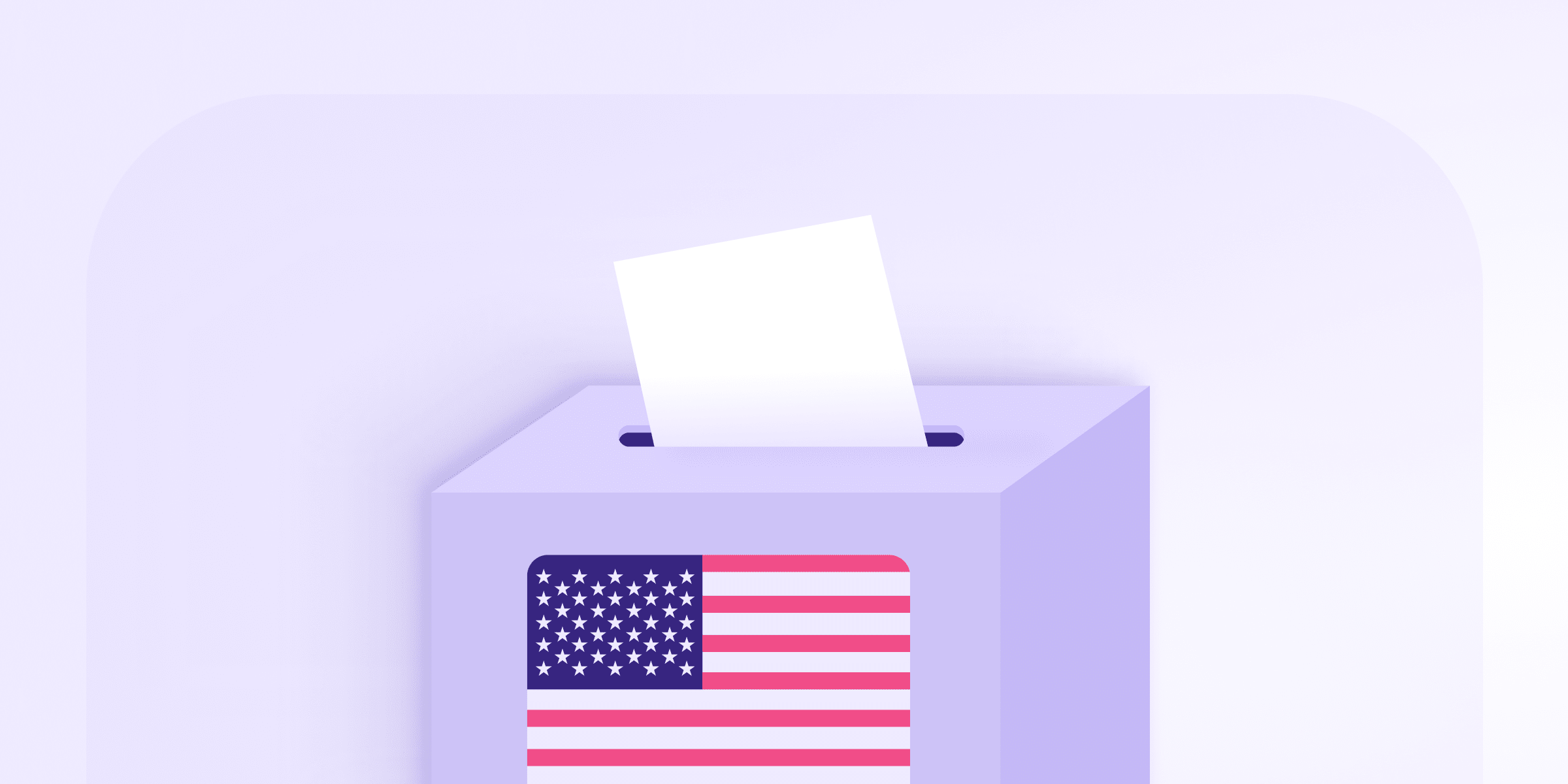 A vote going into a US ballot box for the 2024 US presidential election