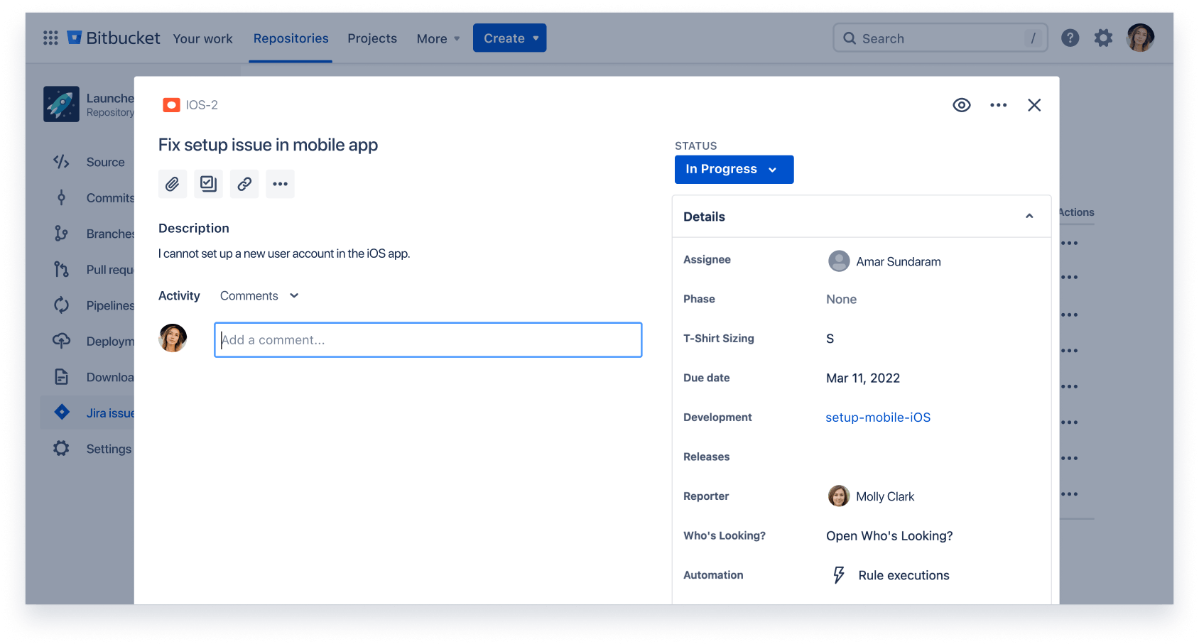 Bitbucket Pipelines screenshot