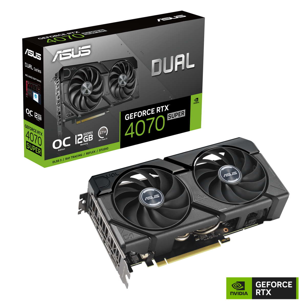 ASUS Dual GeForce RTX 4070 SUPER EVO OC Edition 12GB GDDR6X Gaming Grafikkarte