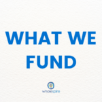 an image with text that reads "What We Fund"