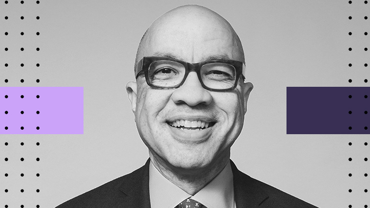 Stylized image of podcast guest Darren Walker