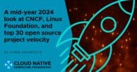 As we reach mid-year 2024, a look at CNCF, Linux Foundation, and top 30 open source project velocity 