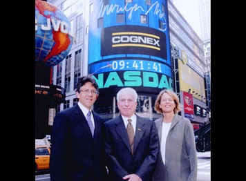 cognex company history founders at nasdaq tower for IPO