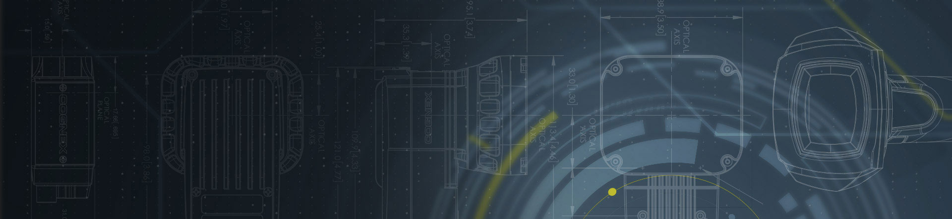 cognex product and lens blueprint banner