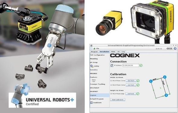 Cognex universal robots connections and programing window