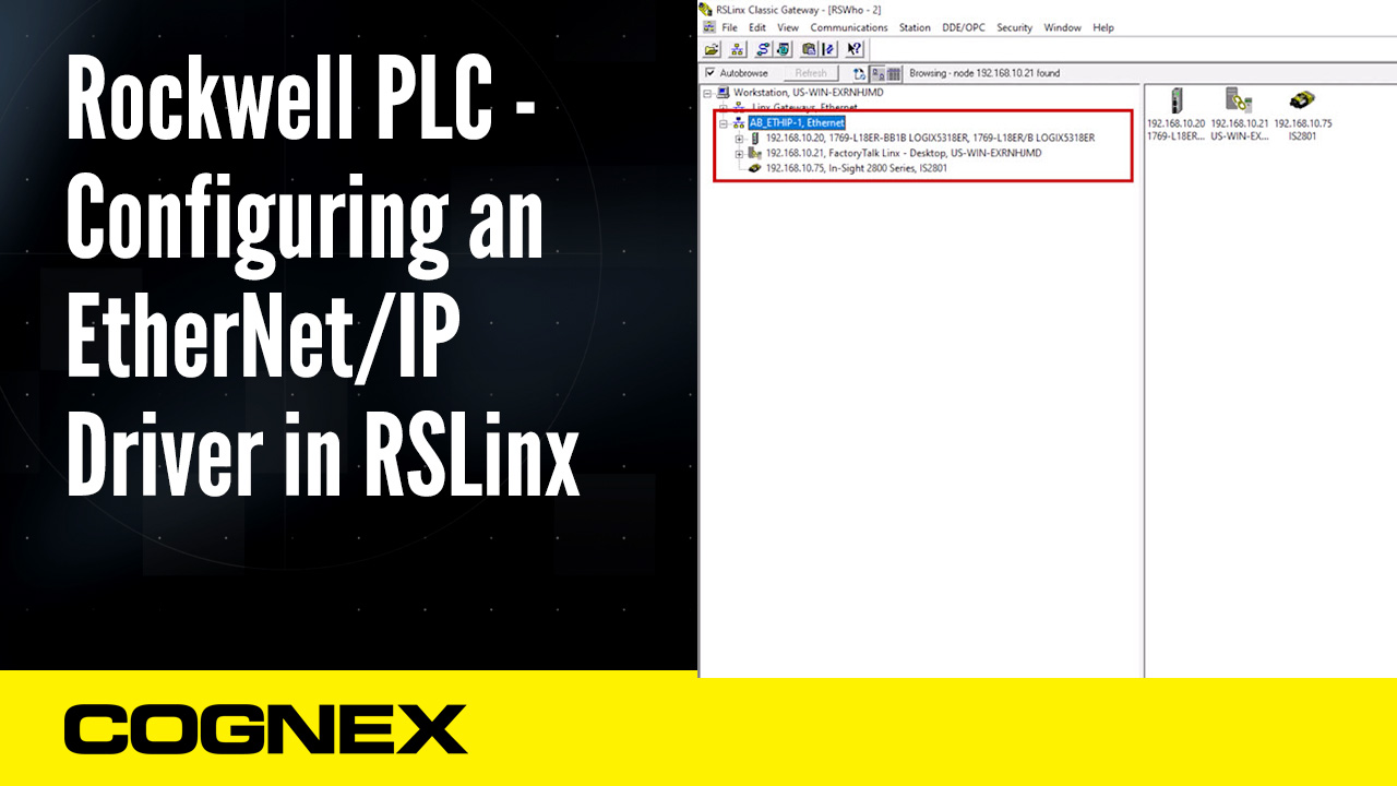 Rockwell PLC Configuring the EtherNetIP Driver in RSLinx thumb