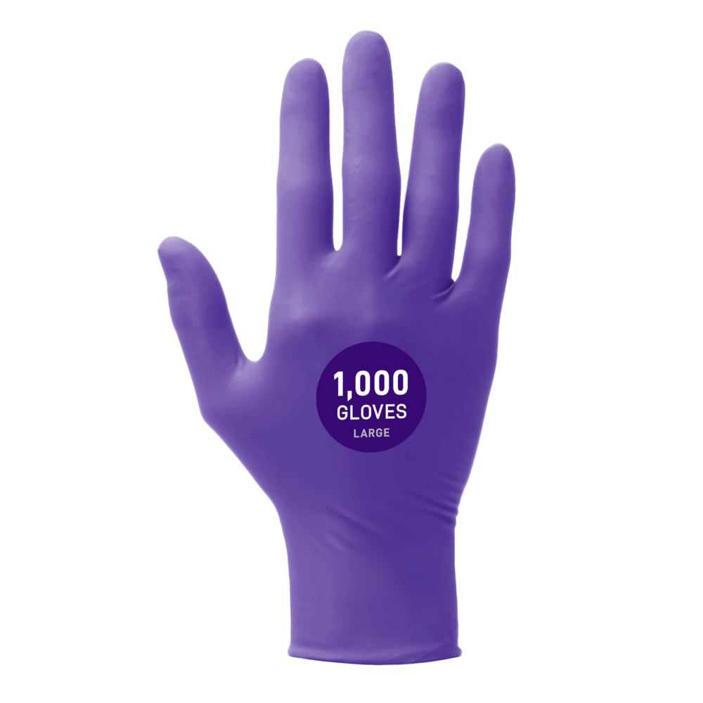 Kimtech™ Purple Nitrile™ Exam Gloves (55083), 5.9 Mil, Ambidextrous, 9.5", L (100 Gloves/Box, 10 Boxes/Case, 1,000 Gloves/Case)