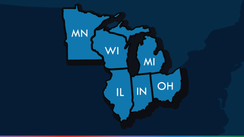 Cyber volunteer resource center map for region 5