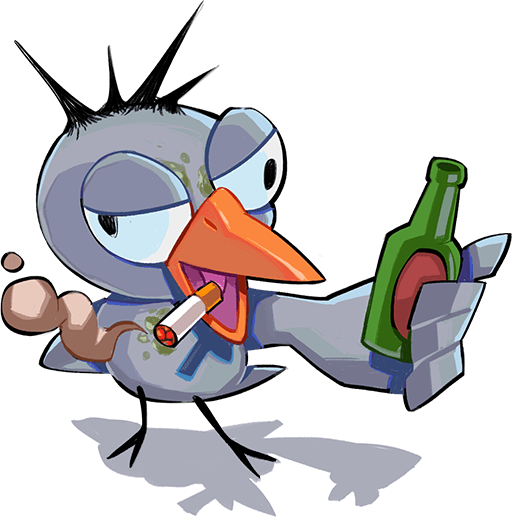 Drunk Crappy Bird showing the mint form