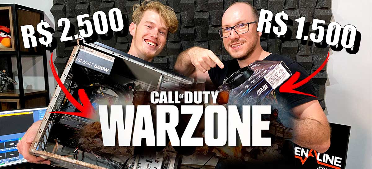 PC de R$ 1500 e R$ 2500 encaram o Warzone do Call of Duty! Baratinho e da Crise dão conta?