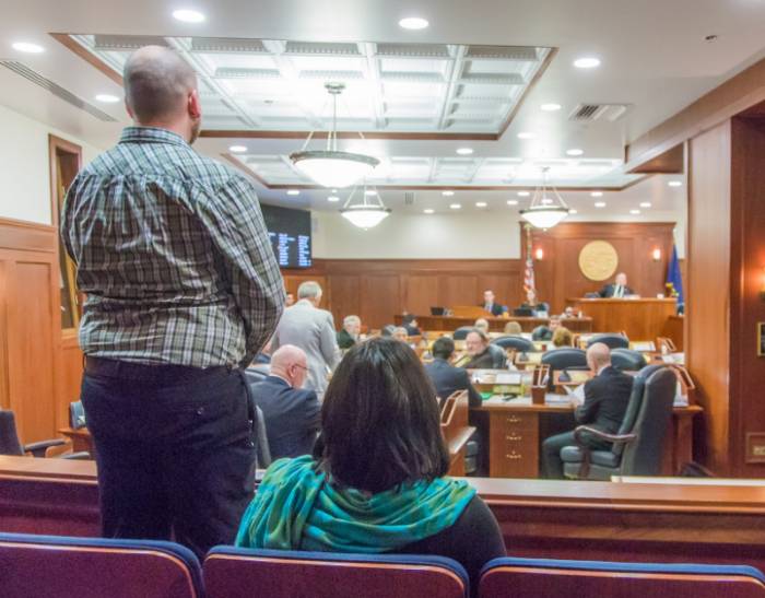 Guests being introduced in the AK capitol chambers