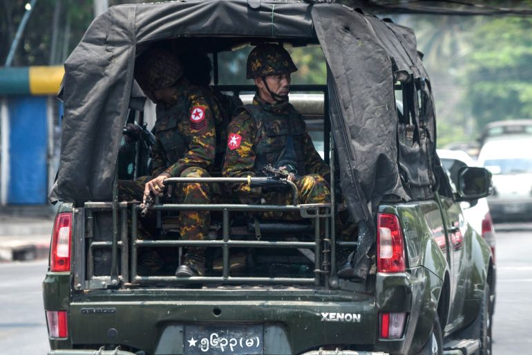 Members of the Myanmar army