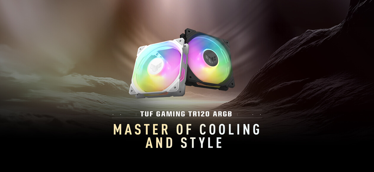 TUF Gaming TR120 ARGB Fan key visual