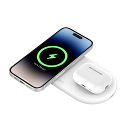 2-in-1 Magnetic Wireless Charging Pad with Qi2 15W