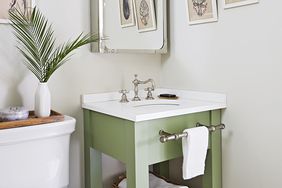 bathroom green sink