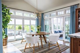 kitchen with large potted plant