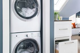 Stacked washer and dryer