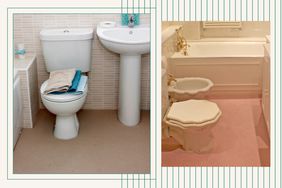 Carpeted bathrooms on green photo treatment