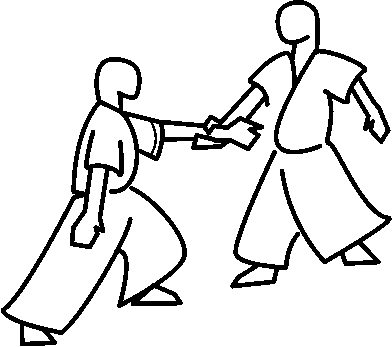 Gyaku hanmi Katate dori, profiles of Gyakukidoka