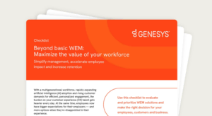 Checklist: beyond basic wem maximize the value of your workforce