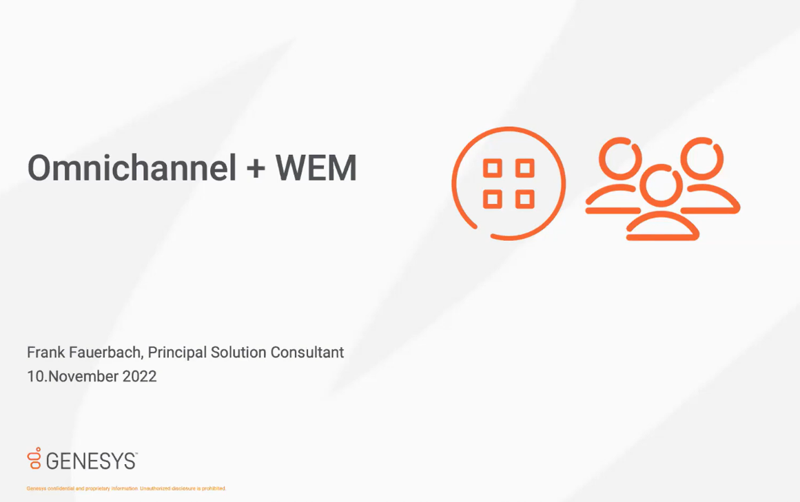 Demo Donnerstag Workforce Engagement Management (WEM)