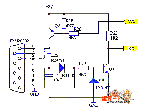 串口控制的LED灯电路图