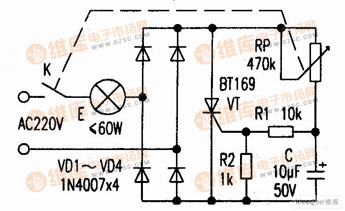 自制台灯调光电路图