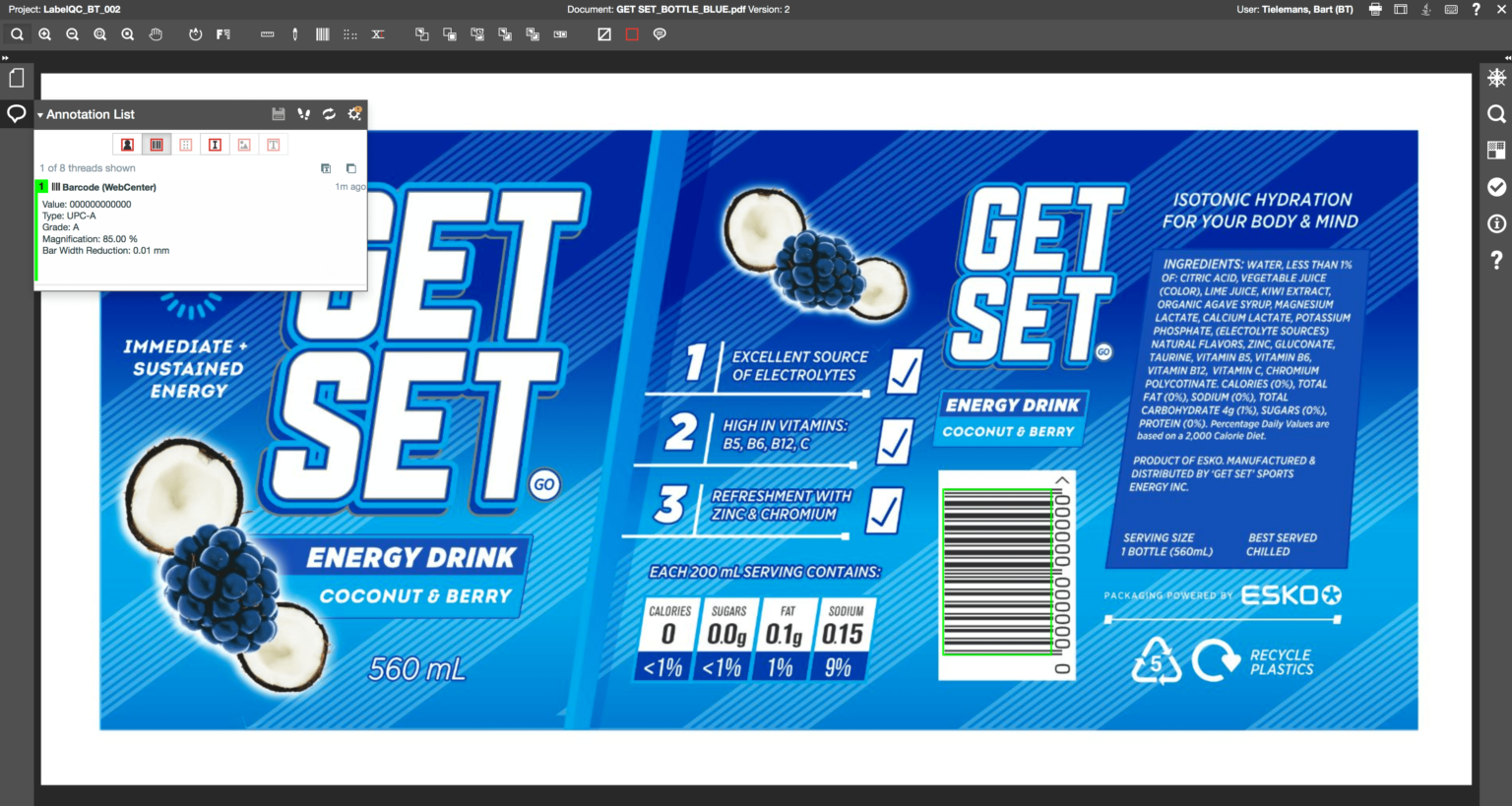 Get Set label design