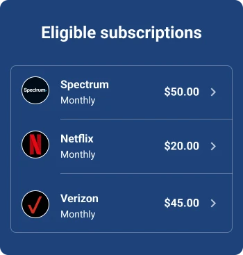 Graphic eligible subscriptions combo.