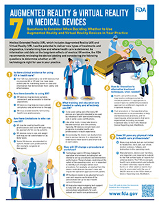 Thumbnail of infographic for Augmented Reality and Virtual Reality in Medical Devices for Providers