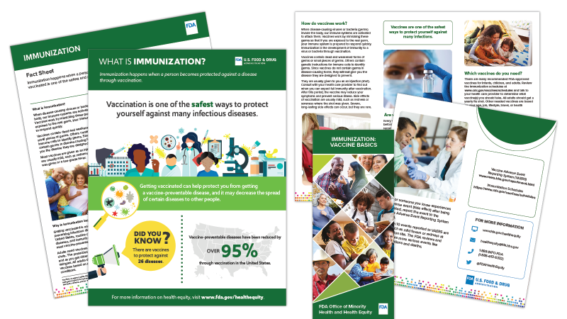 Collage of immunization resources