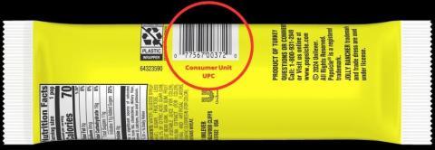 Image 3 - Labeling, back of package, UPC code placement, Popsicle Jolly Rancher Frozen Confection Pop