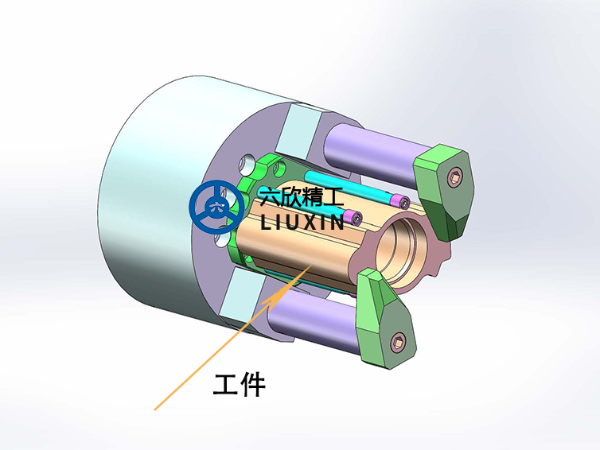 助力器壳体指形卡盘夹持方案